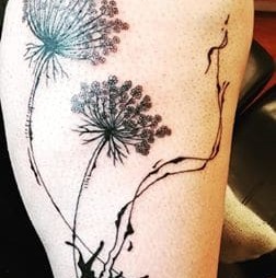 Tattoo of a couple of flowers