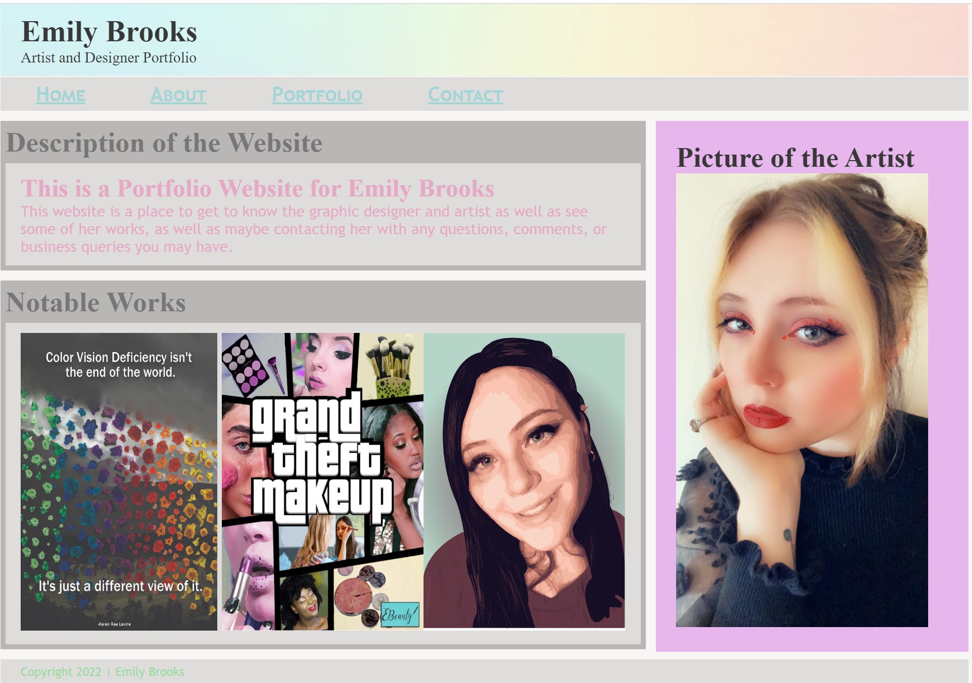 A Colorful Portfolio Website